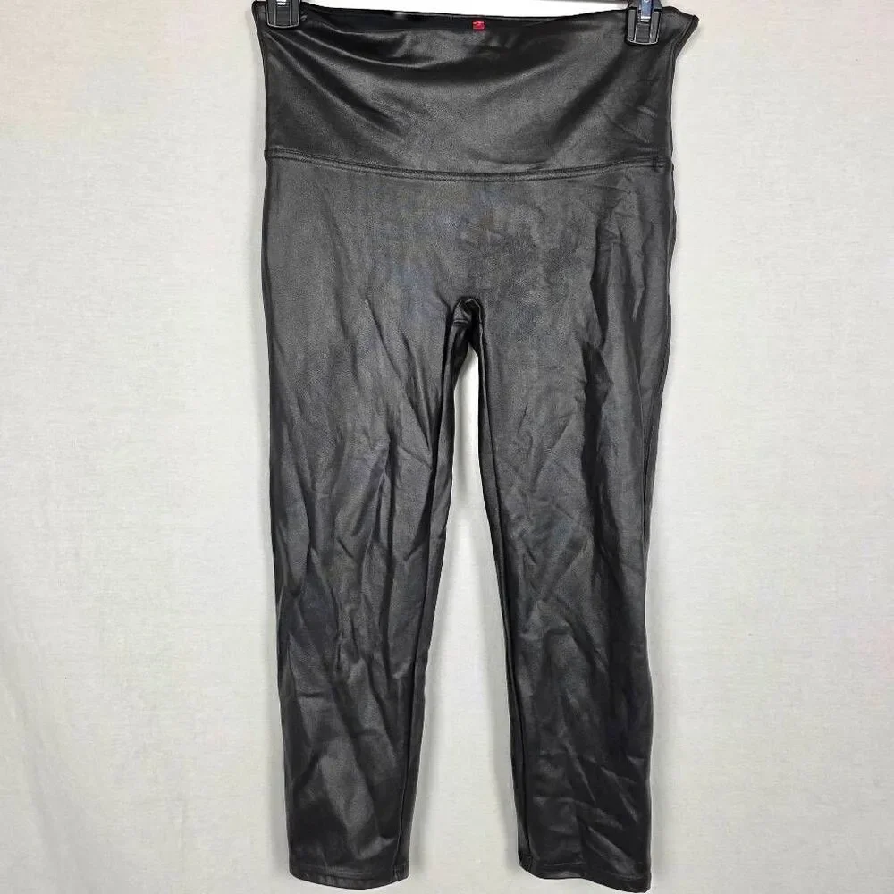 Spanx Faux Leather Leggings Black Women’s XL